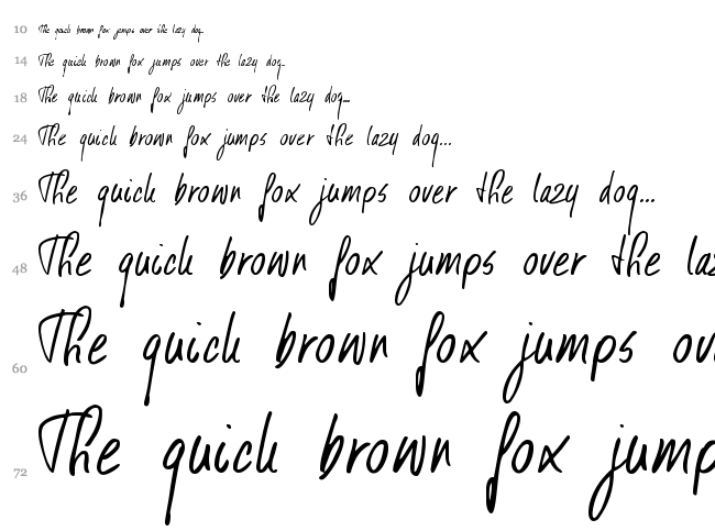 DK Kusukusu font waterfall